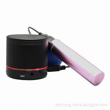 Portable Bluetooth Speaker, Supports T-flash Card, FM Radio, Sized 60 x 58mm